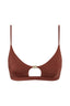 VITAMIN A TERRA CUT OUT BRALETTE SWIM TOP-RED OCHRE