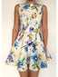 HEMANT & NANDITA SKATER SHORT DRESS-IVORY