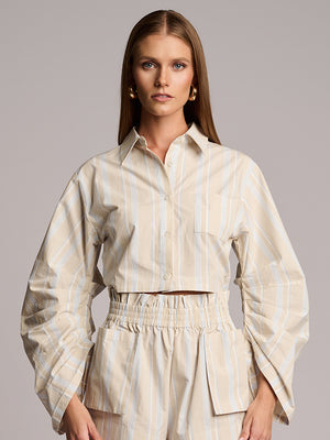 RAQUEL TOP  - BEIGE STRIPE