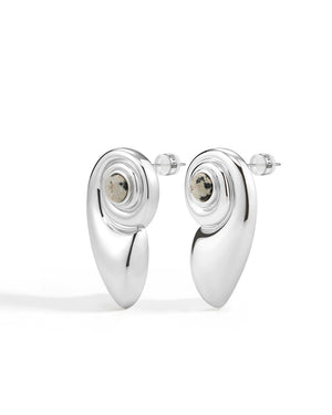 The Palma Shell Studs- Silver