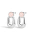 The Rose Quartz Rio Earrings- Silver