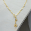 TAT2DESIGNS MINI BRUSHED GOLD RICO TOGGLE NECKLACE