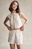 HEVRON ROSALIE TOP - IVORY
