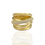 TAT2DESIGNS GOLD ALMORA LAYERED BAND RING