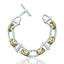 TAT2DESIGNS SATIN SILVER TWO-TONE RAVELLE CHAIN BRACELET