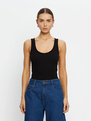 KIVARI TALLULAH SCOOP TANK-BLACK