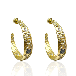 TAT2DESIGNS GOLD COSA HOOPS
