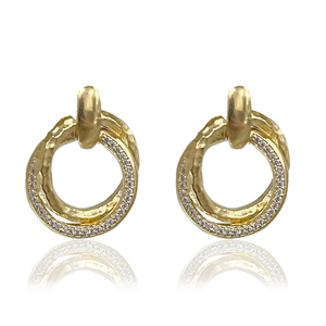 TAT2DESIGNS GOLD TRINITY EARRINGS