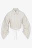 HEVRON RAQUEL TOP  - BEIGE STRIPE