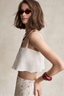 HEVRON CAITLYN CROP - IVORY