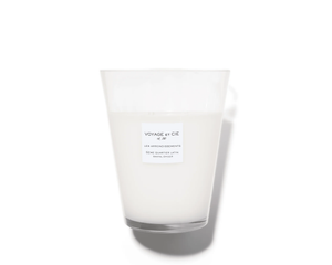 5EME QUARTIER LATIN "SANTAL EPICE" CANDLE 8" FRENCH CUT VASE