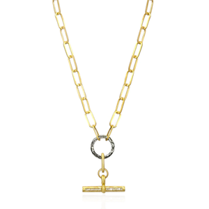TAT2DESIGNS MIXED METAL TOGGLE NECKLACE