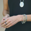 TAT2DESIGN VINTAGE SILVER TWO-TONE RAVELLE THIN CHAIN BRACELET