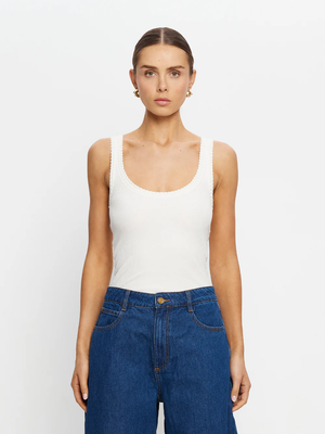 KIVARI TALLULAH SCOOP TANK- IVORY