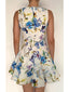 HEMANT & NANDITA SKATER SHORT DRESS-IVORY
