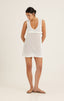 PEONY POINTELLE AMELIA MINI DRESS-SEASHELL