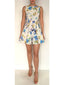 HEMANT & NANDITA SKATER SHORT DRESS-IVORY
