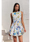 HEMANT & NANDITA SKATER SHORT DRESS-IVORY