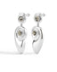 The Palma Shell Statement Earrings- Silver